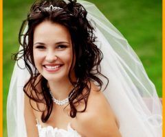 15 Best Collection of Wedding Hairstyles for Long Hair Down with Tiara