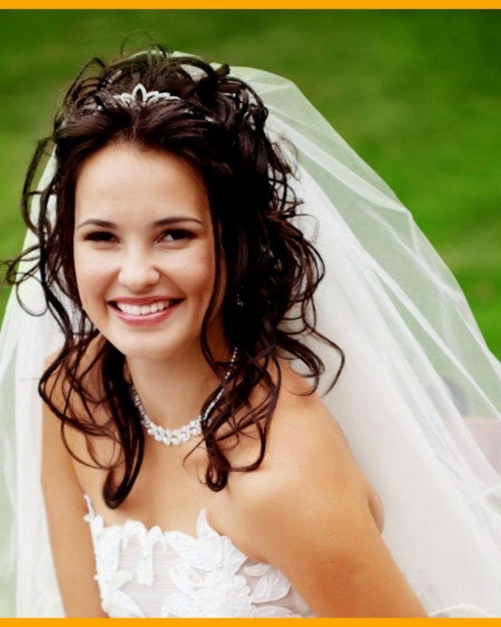 15 Best Collection of Wedding Hairstyles for Long Hair Down with Tiara