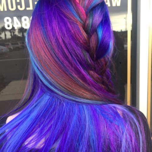 Extra-Long Blue Rainbow Braids Hairstyles (Photo 12 of 15)