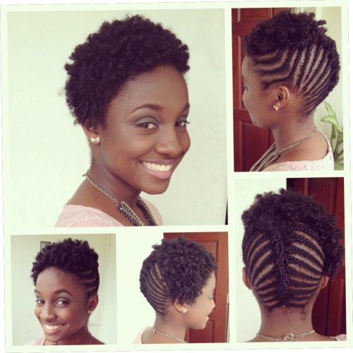 Updo Cornrows Hairstyles (Photo 9 of 15)