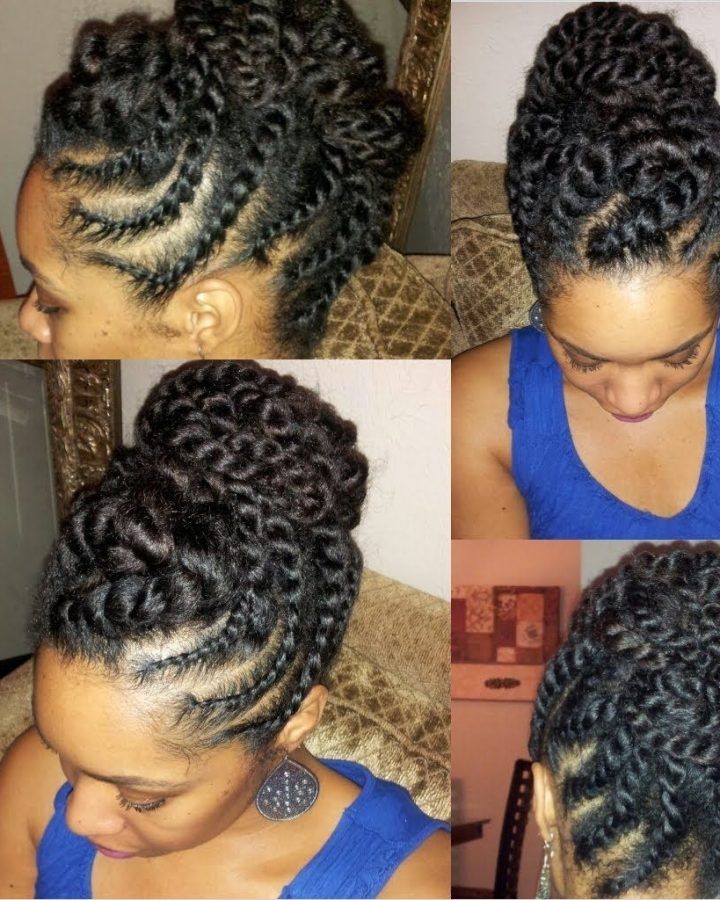 15 Collection of Flat Twist Updo Hairstyles on Natural Hair