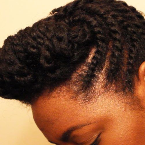 Flat Twist Updo Hairstyles On Natural Hair (Photo 6 of 15)