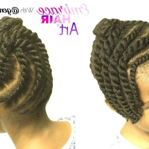Updo Hairstyles With 2-Strand Braid And Curls (Photo 13 of 20)