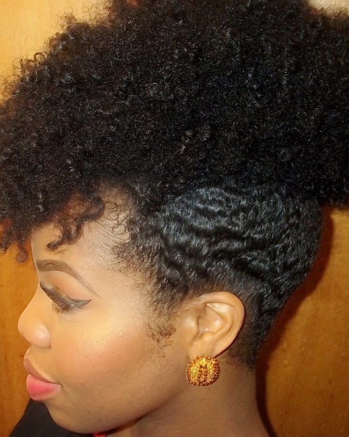 15 Inspirations Natural Curly Updos for Black Hair