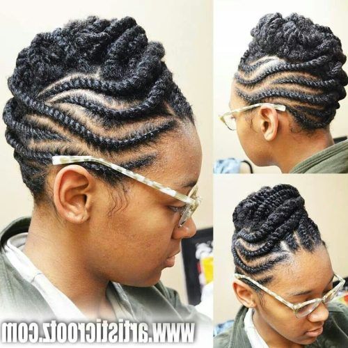 Flat Twist Updo Hairstyles On Natural Hair (Photo 7 of 15)