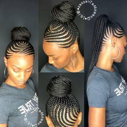 Updo Cornrows Hairstyles (Photo 8 of 15)