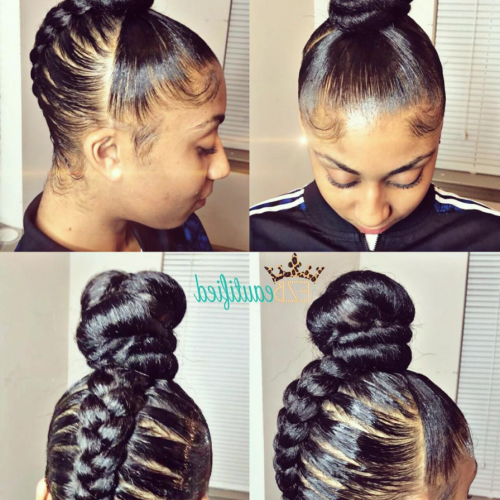 Spiral Under Braid Hairstyles With A Straight Ponytail (Photo 1 of 20)