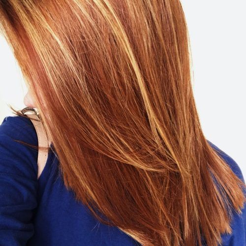 Medium Hairstyles With Red Highlights (Photo 3 of 20)