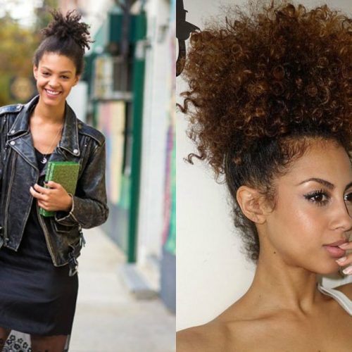 Black Curly Hair Updo Hairstyles (Photo 4 of 15)