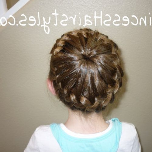 French Braid Crown And Bun Updo (Photo 11 of 15)
