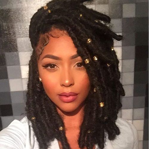 Blonde Faux Locs Hairstyles With Braided Crown (Photo 18 of 20)