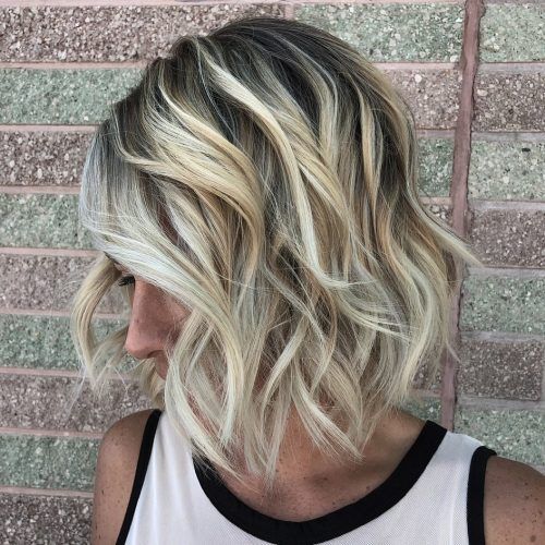 Blonde Lob Hairstyles With Disconnected Jagged Layers (Photo 11 of 20)