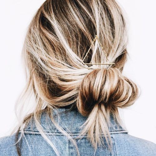 Casual Bun With Highlights (Photo 3 of 15)