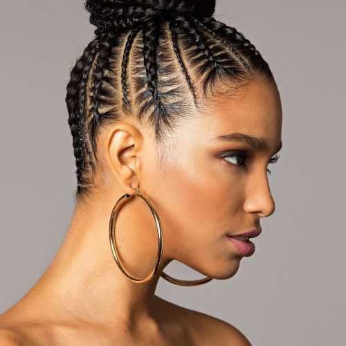 Cornrow Updo Hairstyles With Weave (Photo 3 of 15)