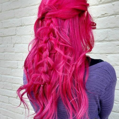 Cotton Candy Colors Blend Mermaid Braid Hairstyles (Photo 11 of 20)