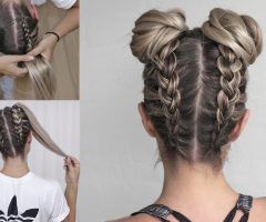 20 Collection of French Braid Buns Updo Hairstyles