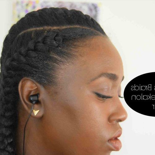 High Ponytail Hairstyles With Jumbo Cornrows (Photo 8 of 20)