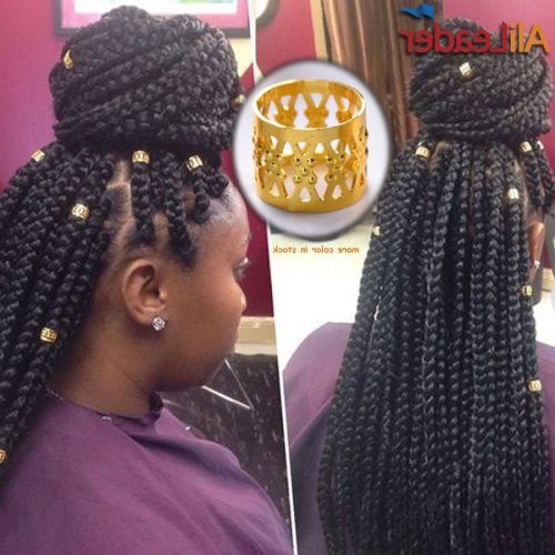 Long Braid Hairstyles With Golden Beads (Photo 11 of 20)
