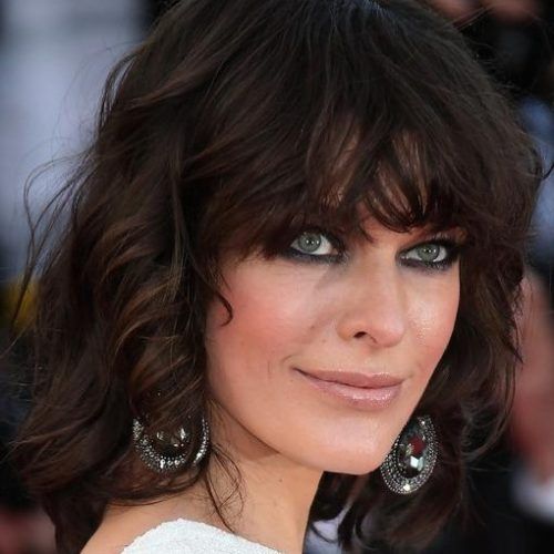 Milla Jovovich Curly Short Cropped Bob Hairstyles (Photo 10 of 15)