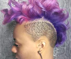 20 Photos Purple Rain Lady Mohawk Hairstyles