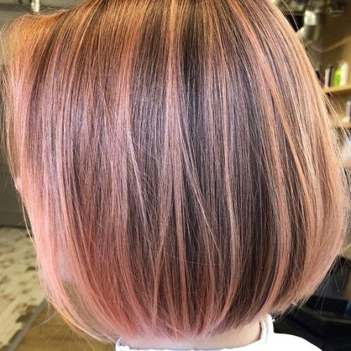 Rose Gold Blunt Lob Haircuts (Photo 12 of 20)