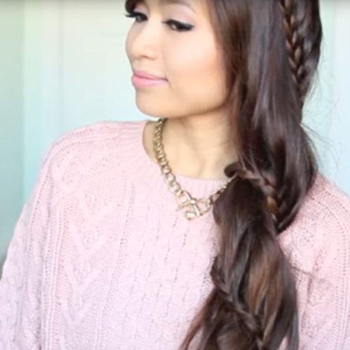Side Swept Carousel Braid Hairstyles (Photo 14 of 20)