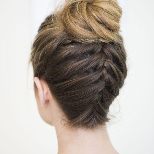 Upside Down French Braids Into A Bun (Photo 7 of 15)
