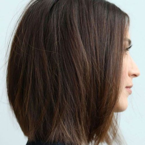 Wispy Straight Finely Chopped Brunette Haircuts (Photo 8 of 20)
