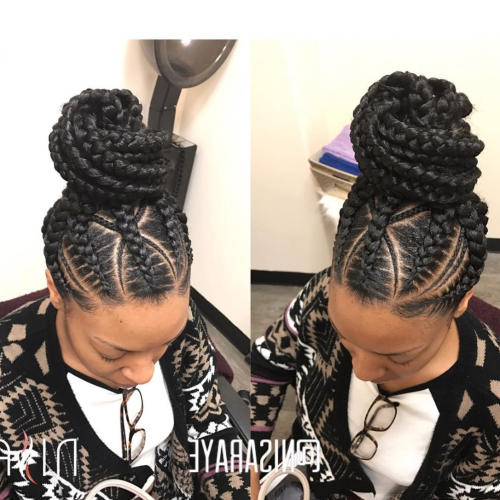 Updo Black Braided Hairstyles (Photo 5 of 15)