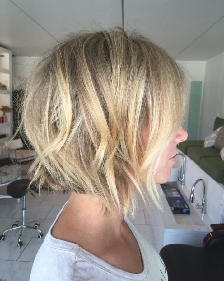 20 Best Collection of Choppy Golden Blonde Balayage Bob Hairstyles