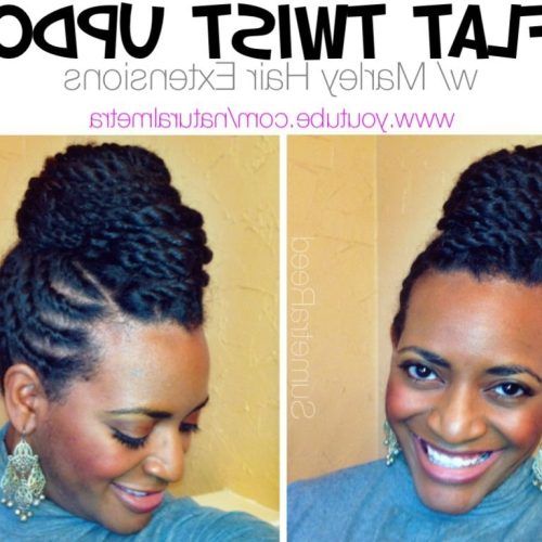 Marley Twist Updo Hairstyles (Photo 10 of 15)