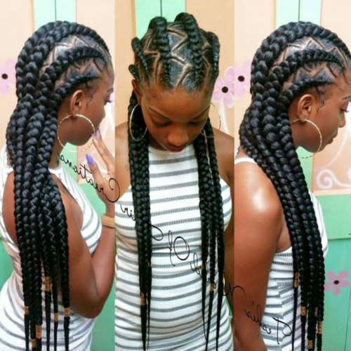 Cornrows Hairstyles With Braids (Photo 14 of 15)