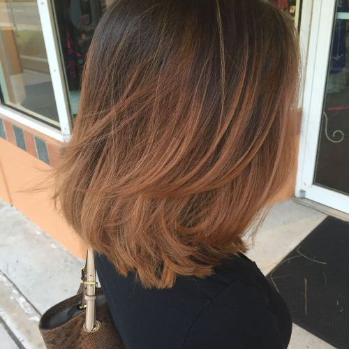 Medium Haircuts With Fiery Ombre Layers (Photo 7 of 20)