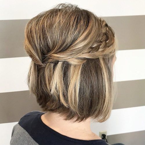 Half Updo Hairstyles For Short Hair (Photo 8 of 15)