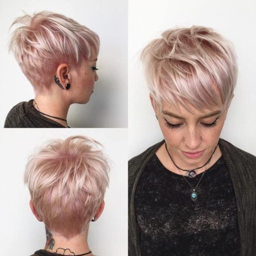 Pastel Pink Textured Pixie Hairstyles (Photo 2 of 20)