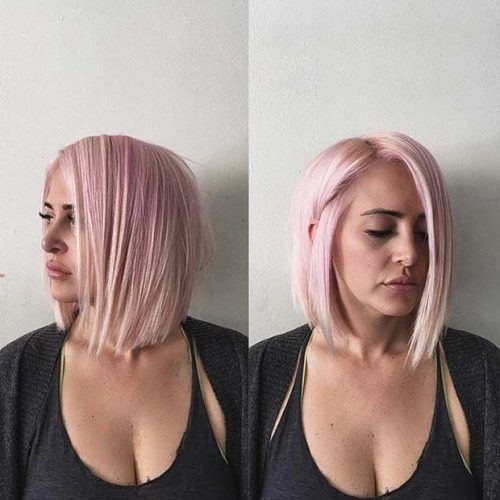 Rose Gold Blunt Lob Haircuts (Photo 7 of 20)