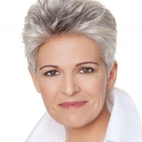 Short Haircuts For Grey Haired Woman (Photo 8 of 20)