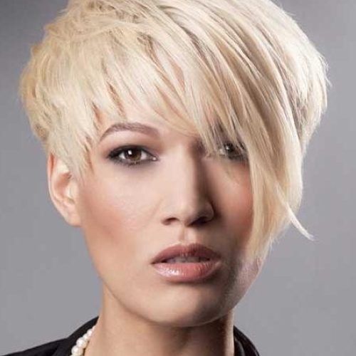 Short Haircuts With Long Fringe (Photo 8 of 20)
