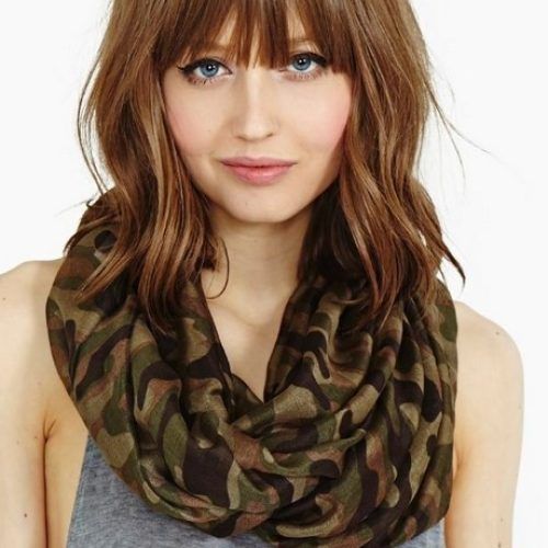 Middle-Length Hairstyles With Highlights And Bangs (Photo 14 of 20)