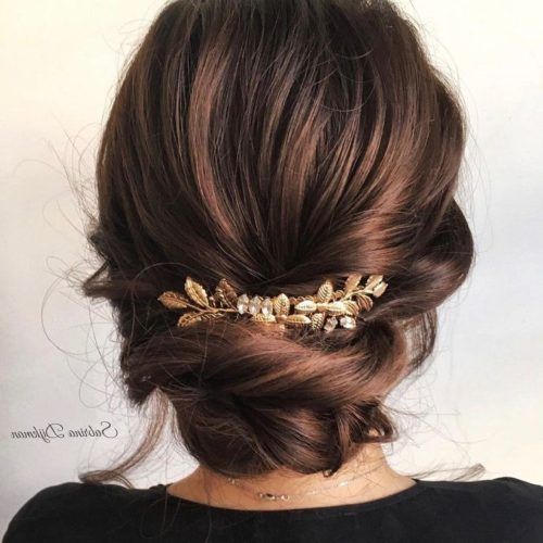 Destructed Messy Curly Bun Hairstyles For Wedding (Photo 2 of 20)