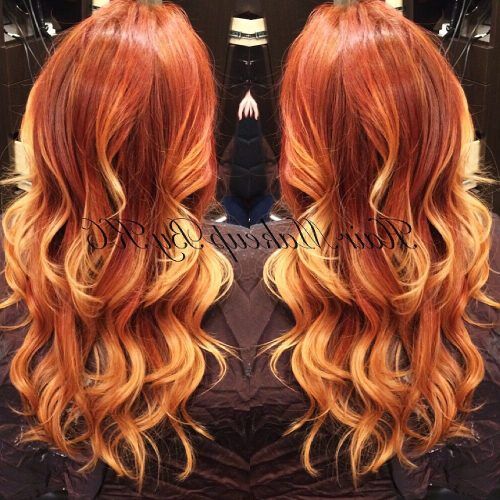 Bright Red Balayage On Short Hairstyles (Photo 19 of 20)