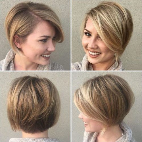 Layered And Side Parted Hairstyles For Short Hair (Photo 17 of 20)
