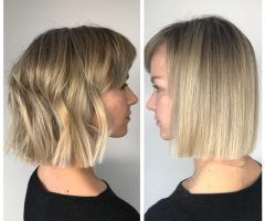 2024 Latest Blonde Blunt Haircuts Bob with Bangs