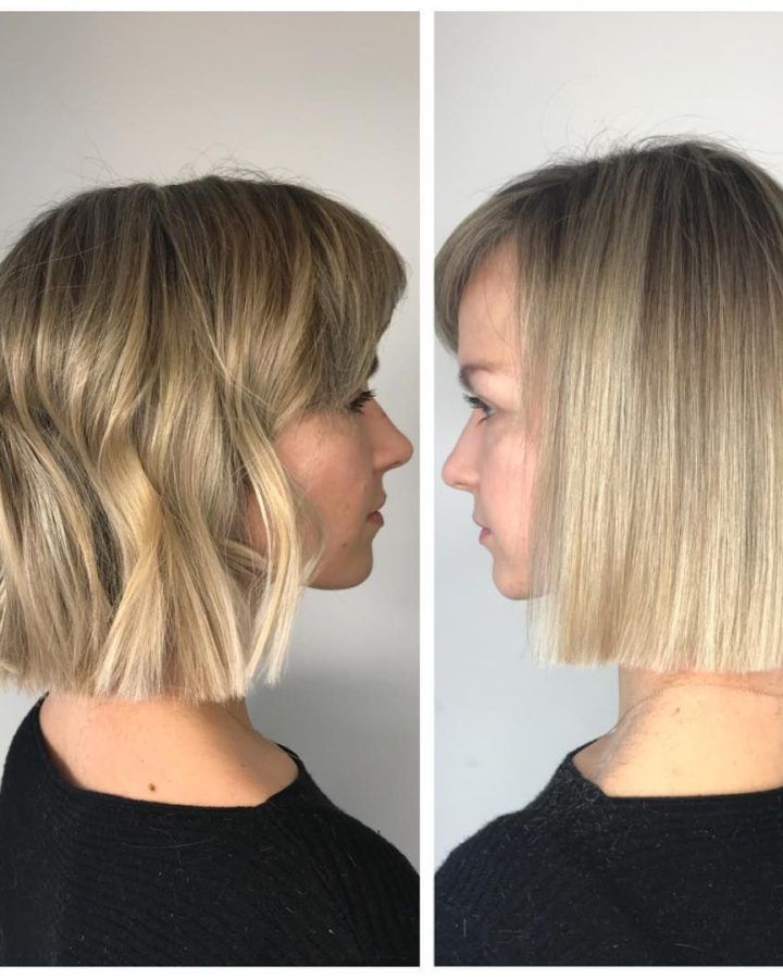 2024 Latest Blonde Blunt Haircuts Bob with Bangs