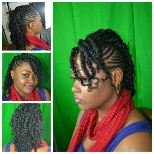 Updo Hairstyles With 2-Strand Braid And Curls (Photo 1 of 20)