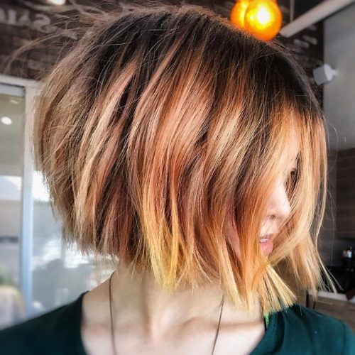 Edgy Textured Pixie Haircuts With Rose Gold Color (Photo 9 of 20)