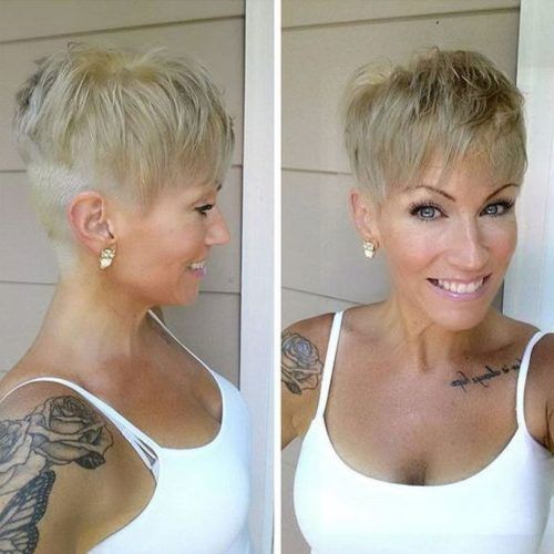 Blonde Pixie Haircuts With Curly Bangs (Photo 5 of 20)