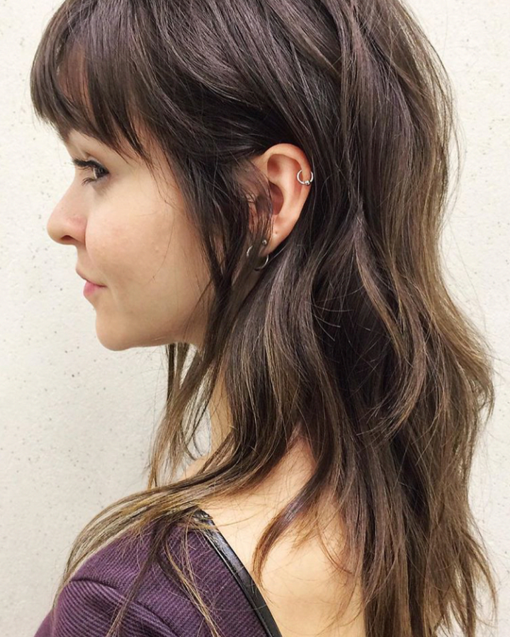 20 Collection of Long Wispy Brunette Shag Haircuts