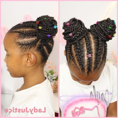 Pulled Back Beaded Bun Braided Hairstyles (Photo 5 of 20)