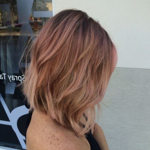 Rose Gold Blunt Lob Haircuts (Photo 2 of 20)